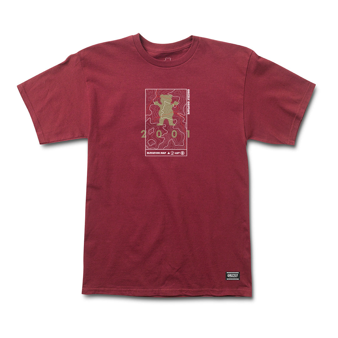 Remera Grizzly Terrain Bordo