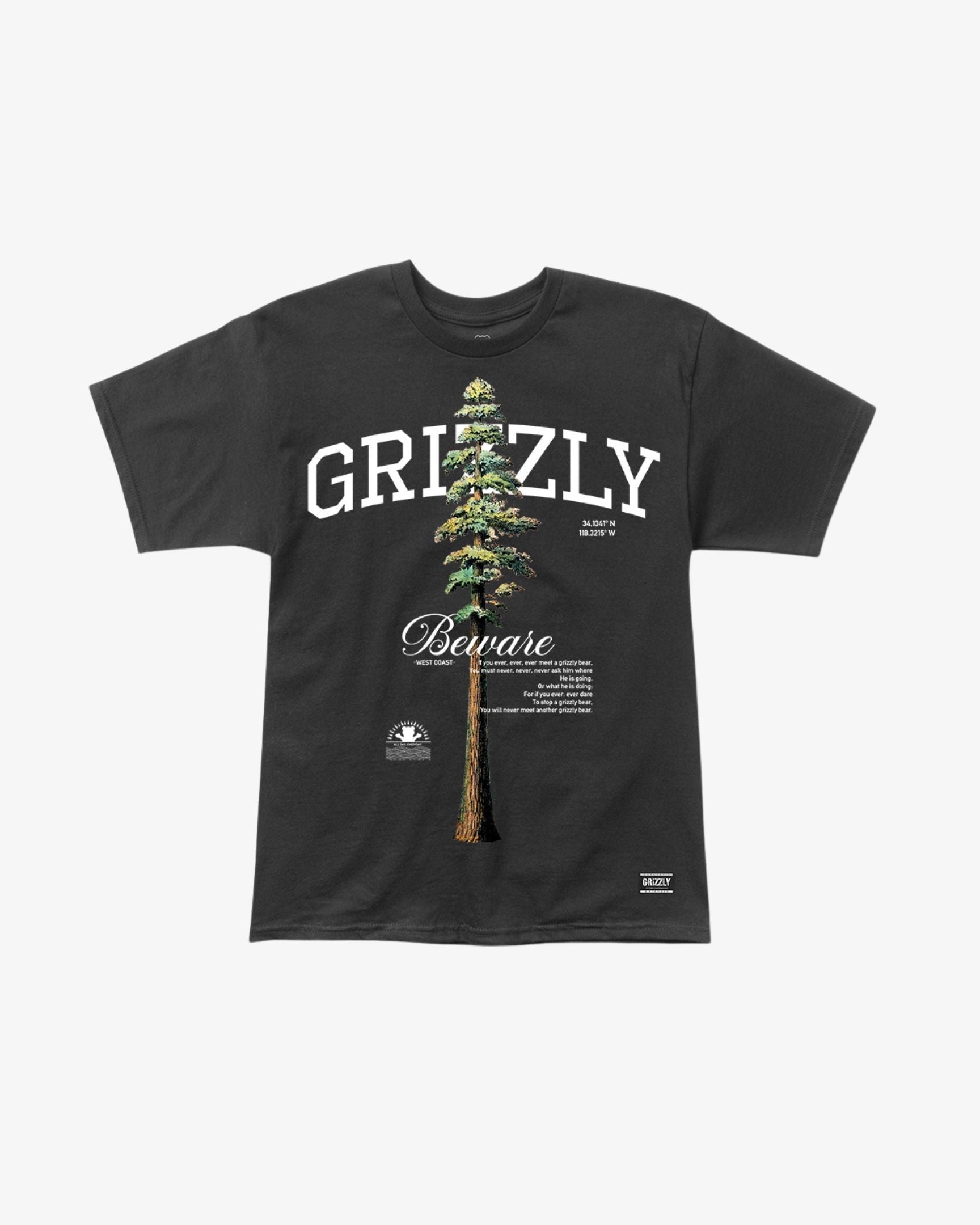 Remera Grizzly Tallest Pine Negra